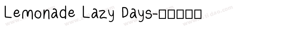 Lemonade Lazy Days字体转换